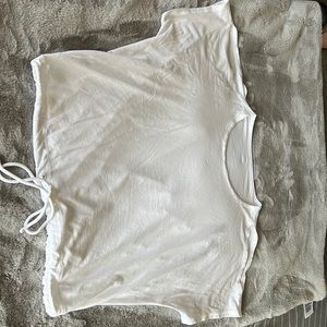 Lululemon cold shoulder drawstring shirt